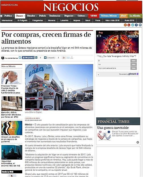 Por compras, crecen firmas de alimentos